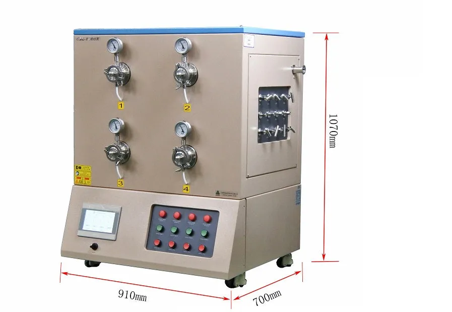 1200C Max 4 Channel Tube Furnace w/ 3"ID Quartz Tube for Hi-Throughput Annealing - GSL1700XMGI4