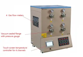 1200C Max 4 Channel Tube Furnace w/ 3"ID Quartz Tube for Hi-Throughput Annealing - GSL1700XMGI4