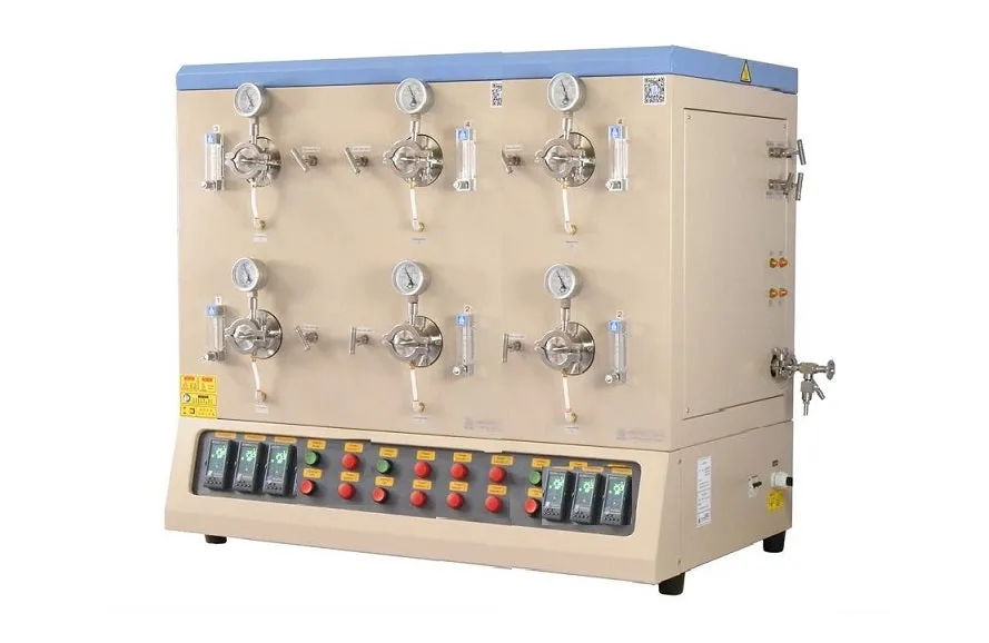 1200C Max 6 Channel Tube Furnace (50mm Quartz Tube) for Hi-Throughput Annealing - GSL-1200X-MGI-6