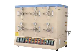 1200C Max 6 Channel Tube Furnace (50mm Quartz Tube) for Hi-Throughput Annealing - GSL-1200X-MGI-6