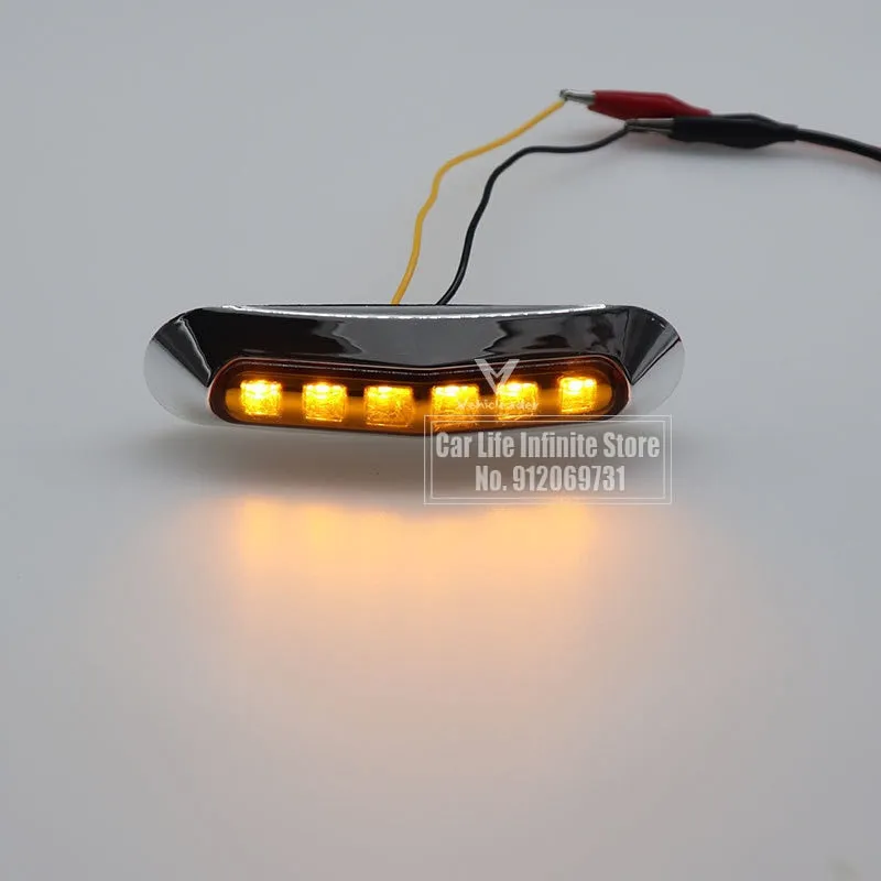 12V 24V 6 LED Truck Side Marker Lights Waterproof Trailer Clearance Lamp Indicator Warning Rear Tail Light Car Signal Lights