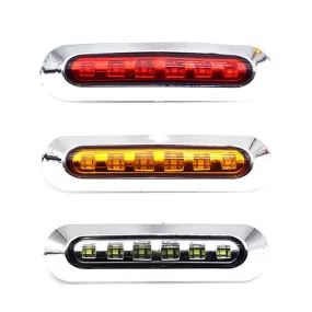 12V 24V 6 LED Truck Side Marker Lights Waterproof Trailer Clearance Lamp Indicator Warning Rear Tail Light Car Signal Lights