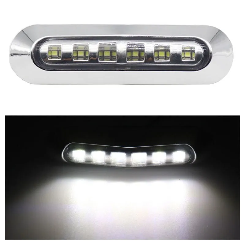 12V 24V 6 LED Truck Side Marker Lights Waterproof Trailer Clearance Lamp Indicator Warning Rear Tail Light Car Signal Lights