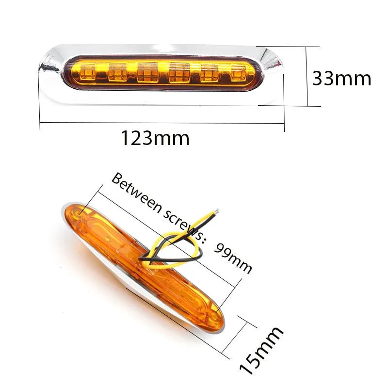 12V 24V 6 LED Truck Side Marker Lights Waterproof Trailer Clearance Lamp Indicator Warning Rear Tail Light Car Signal Lights