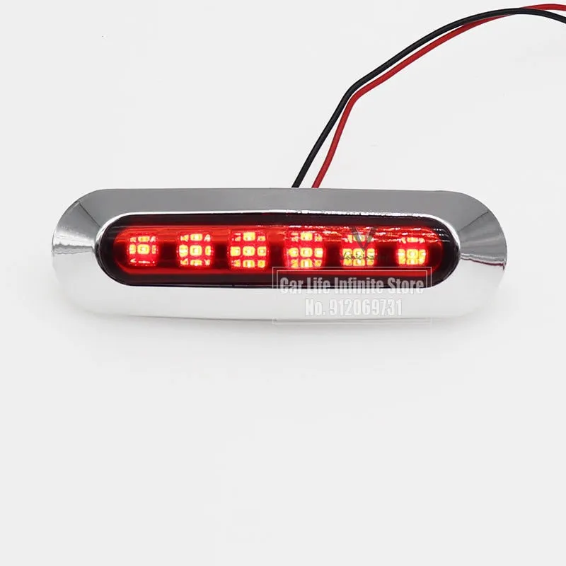 12V 24V 6 LED Truck Side Marker Lights Waterproof Trailer Clearance Lamp Indicator Warning Rear Tail Light Car Signal Lights