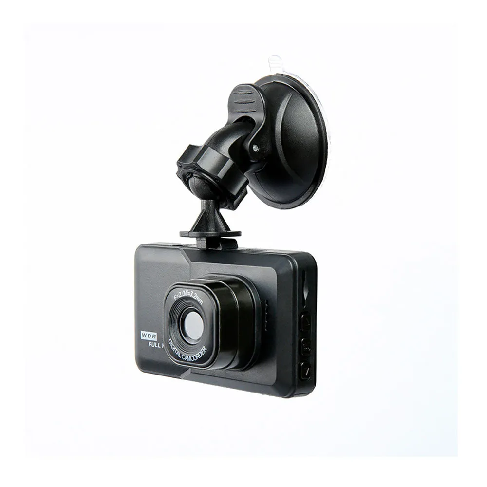 2-Channel Motion Detection Dash Cam HD Video Recorder Dashcam with Night Vision