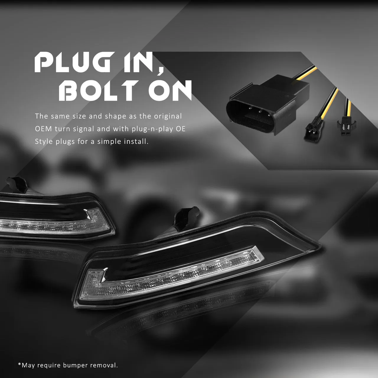 2015-2017 Mustang LED Arrow Turn Signals with Switchback   Sequential