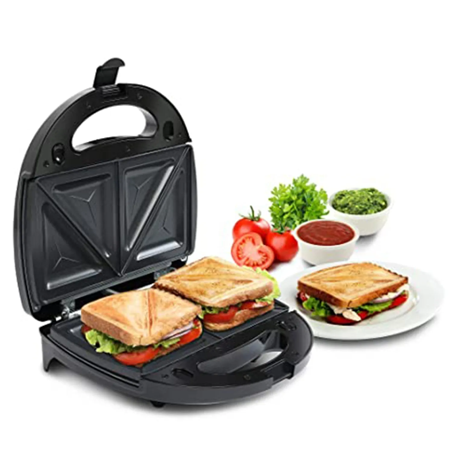2819 Sandwich Maker Makes Sandwich Non-Stick Plates| Easy to Use with Indicator Lights Sandwich toaster