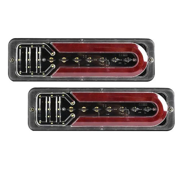 2Pcs 12V/24V Car Trailer Trucks Tail lights Car LED Rear Tail Light Running Turn Signal Rear Lamps Lorry Bus Taillight Parts