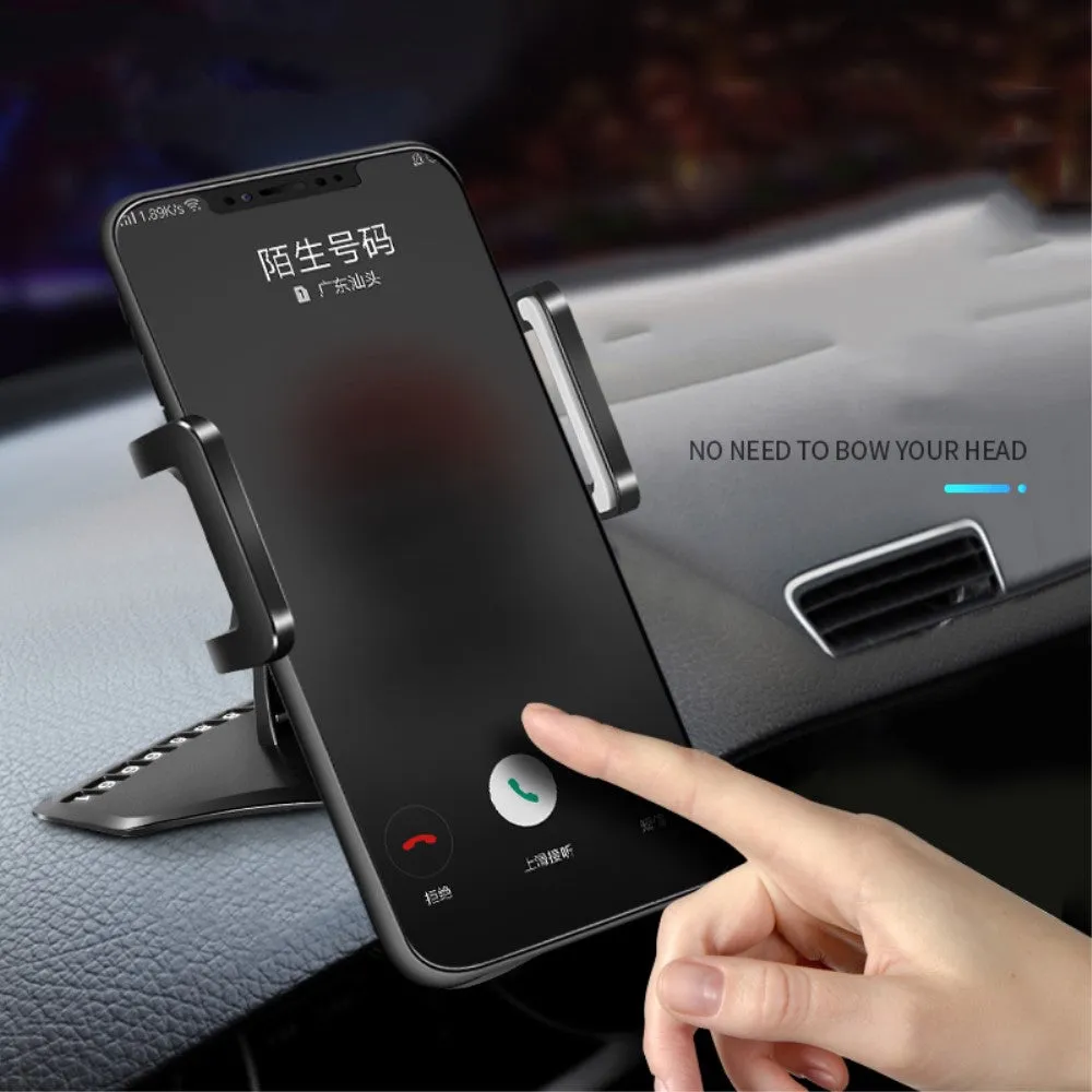 3 in 1 Car GPS Smartphone Holder: Dashboard / Visor Clamp   AC Grid Clip for BLU Dash 4.0 D271i - Black