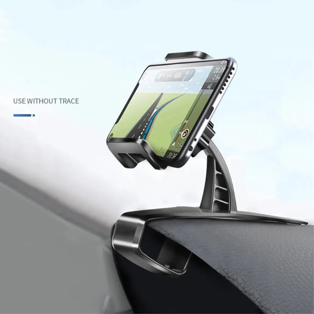 3 in 1 Car GPS Smartphone Holder: Dashboard / Visor Clamp   AC Grid Clip for BLU Dash 4.0 D271i - Black