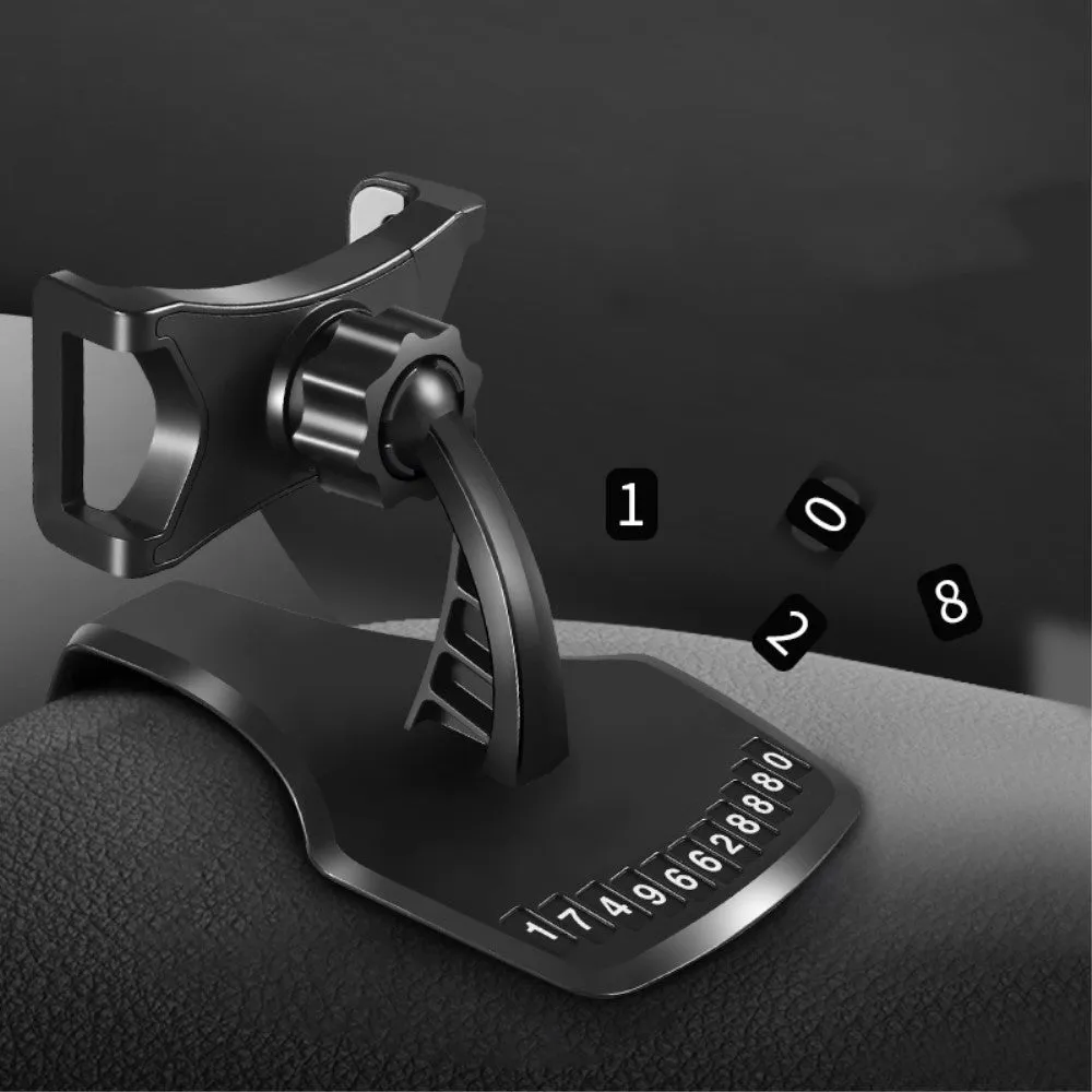 3 in 1 Car GPS Smartphone Holder: Dashboard / Visor Clamp   AC Grid Clip for BLU Dash L2, D250L - Black