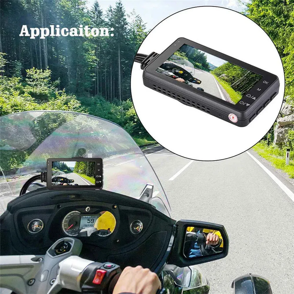 3-inch LCD HD Dual Camera Motorcycle DVR | Video Driving Recorder | 32GB Card