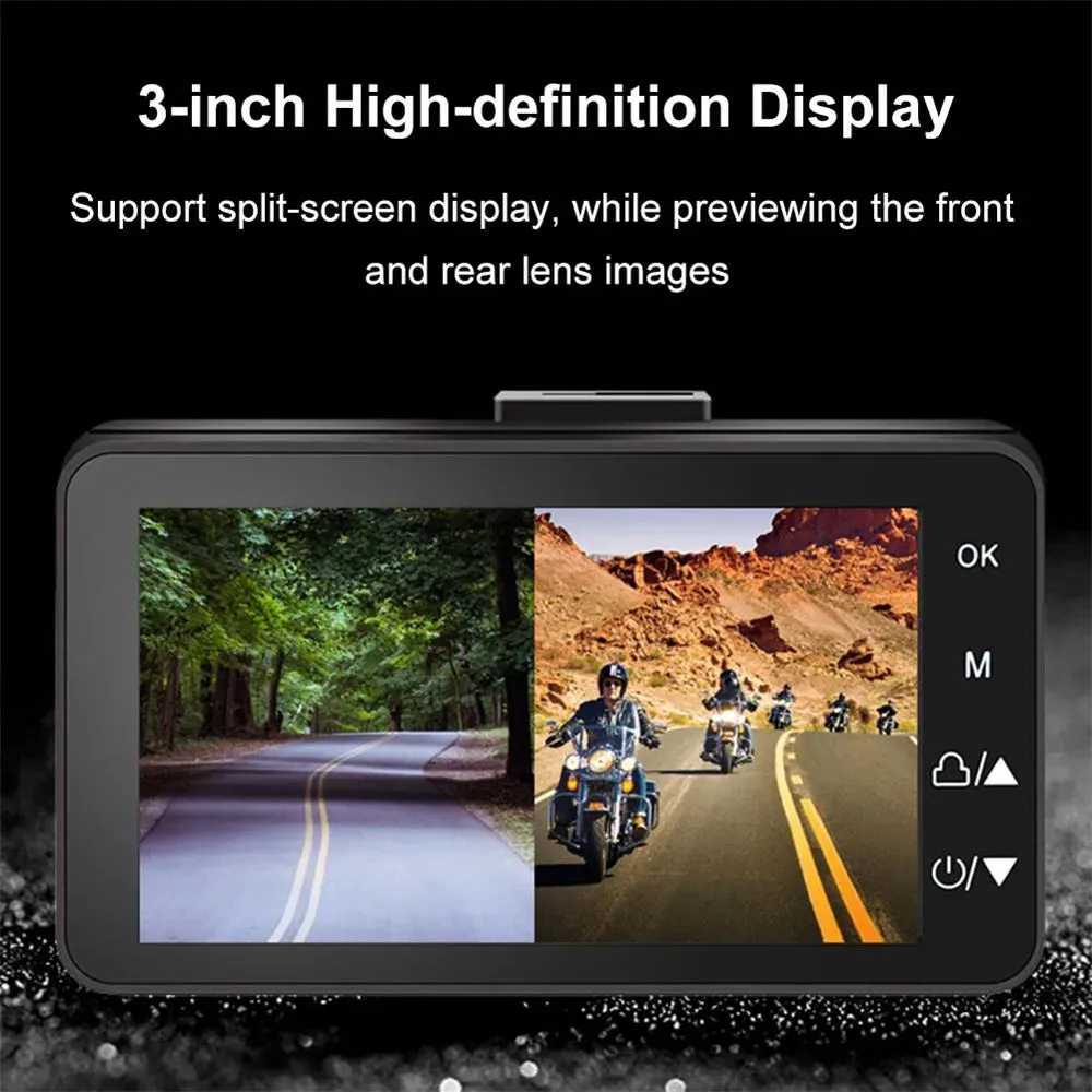 3-inch LCD HD Dual Camera Motorcycle DVR | Video Driving Recorder | 32GB Card