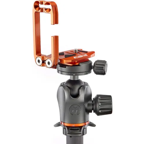 3 Legged Thing Ellie PD Short Universal L-Bracket with Peak Design Capture Compatible Base - Copper/Orange