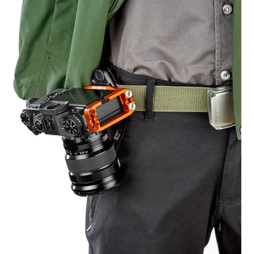 3 Legged Thing Ellie PD Short Universal L-Bracket with Peak Design Capture Compatible Base - Copper/Orange