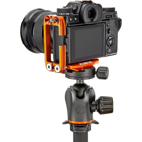 3 Legged Thing Ellie PD Short Universal L-Bracket with Peak Design Capture Compatible Base - Copper/Orange