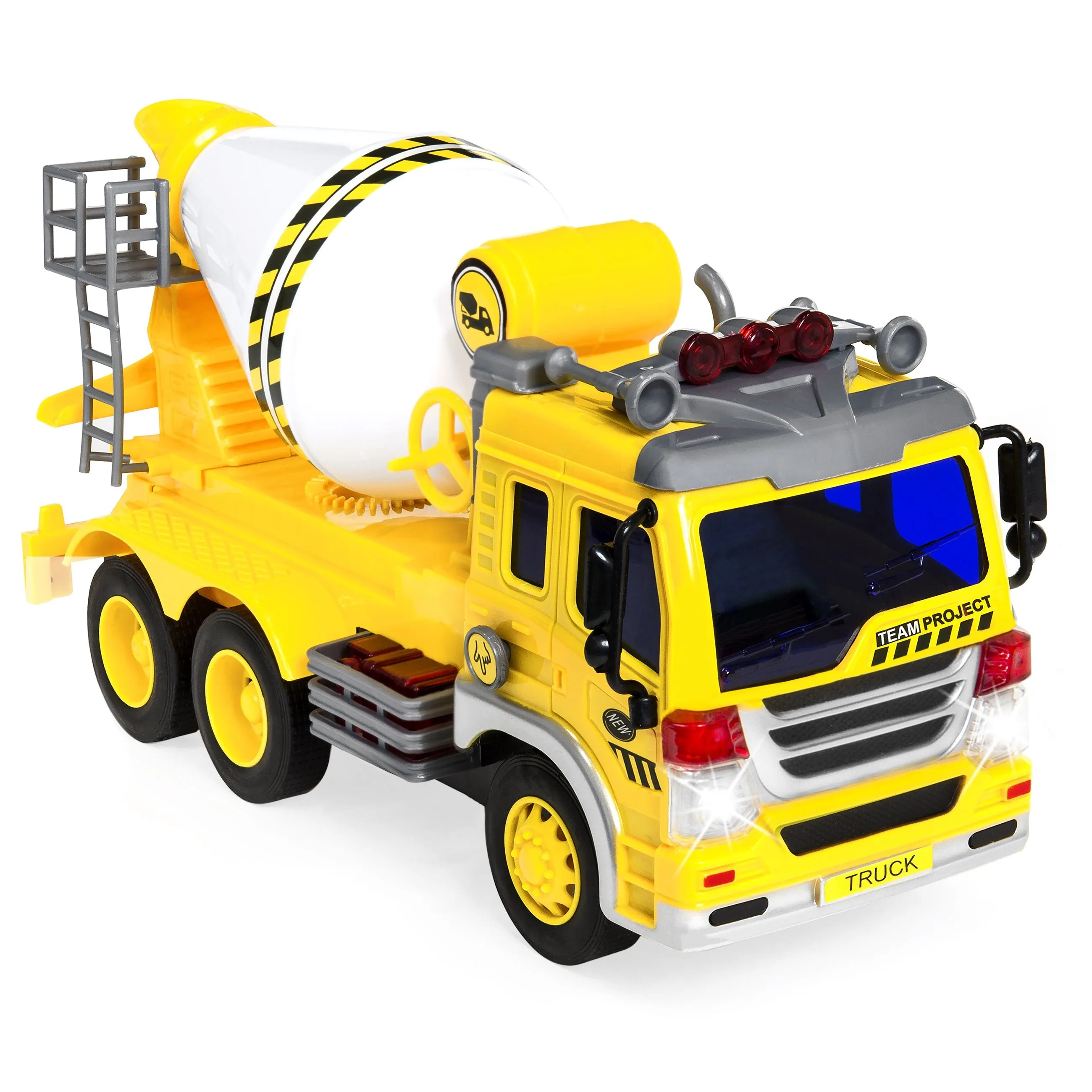 3-Pack 1/16 Scale Push-and-Go Friction Powered City Vehicle Toy Trucks