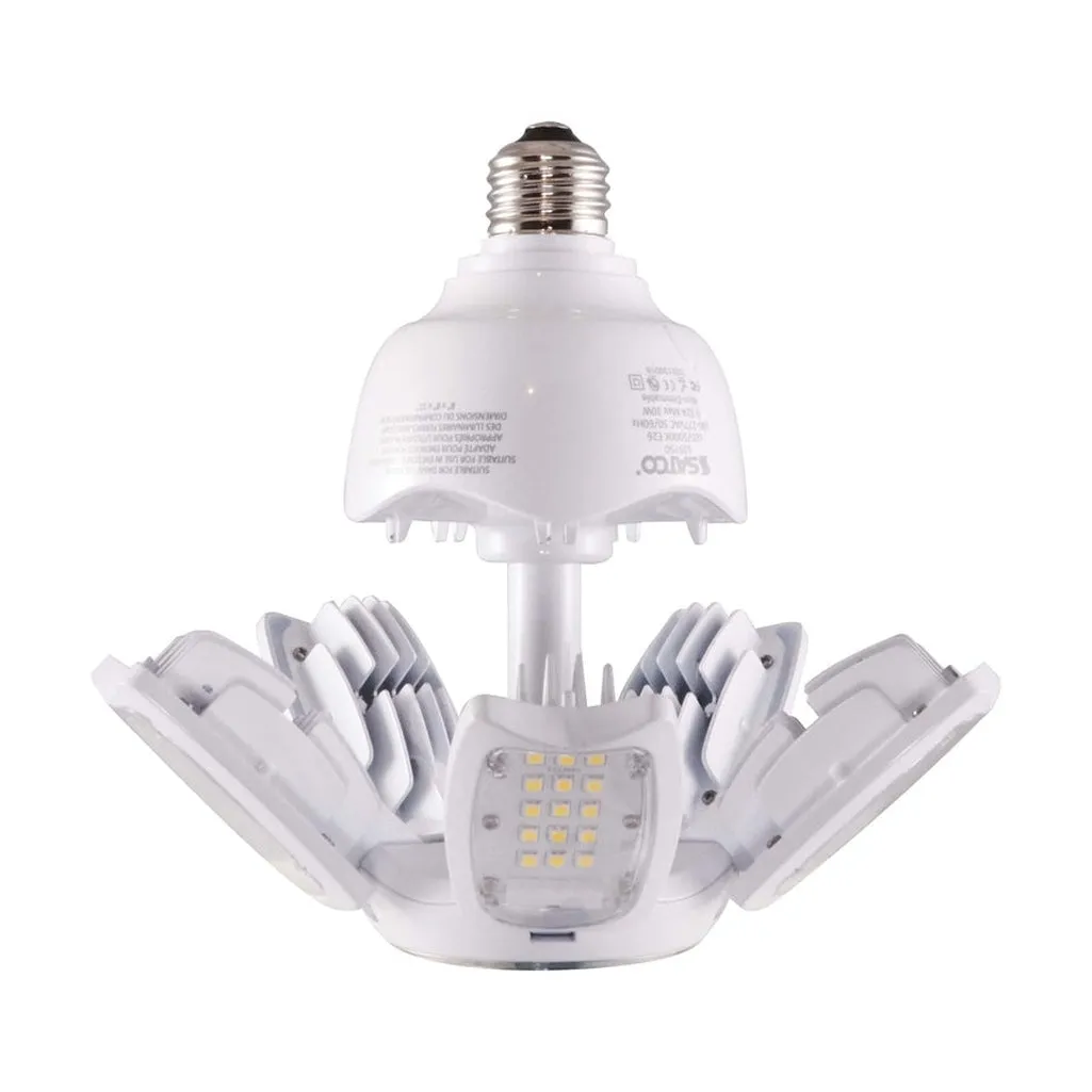 30 Watt LED HID Replacement - 5000K - Medium base - Adjustable Beam Angle - Type B Ballast Bypass -100-227V