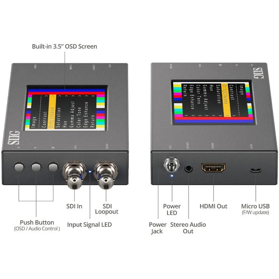 3G-Sdi To Hdmi Converter With,Scaler & Monitor