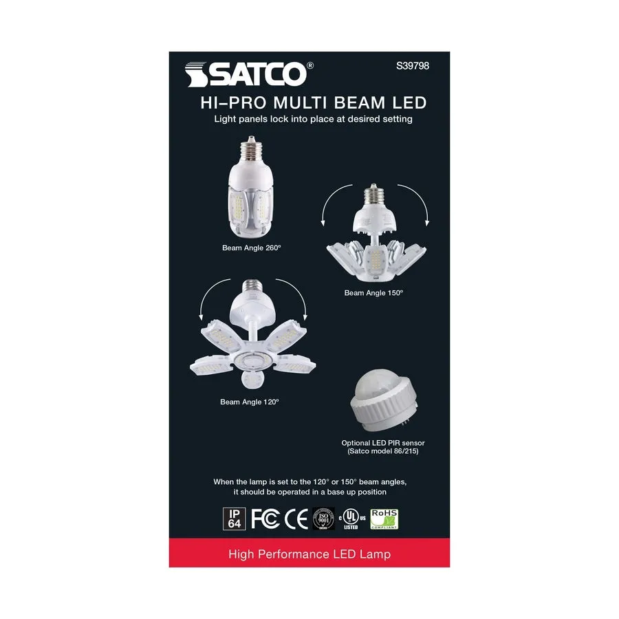 40 Watt LED HID Replacement - 2700K - Mogul extended base - Adjustable Beam Angle - Type B Ballast Bypass -100-227V