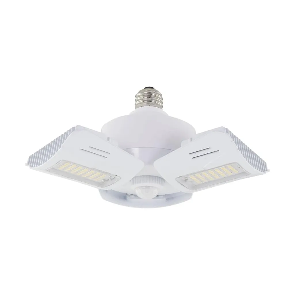 60 Watt LED Motion Sensor Utility Light 4000K - Medium base - Adjustable Beam Angle - 100-227V