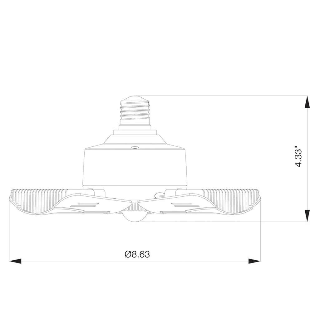 60 Watt LED Motion Sensor Utility Light 4000K - Medium base - Adjustable Beam Angle - 100-227V