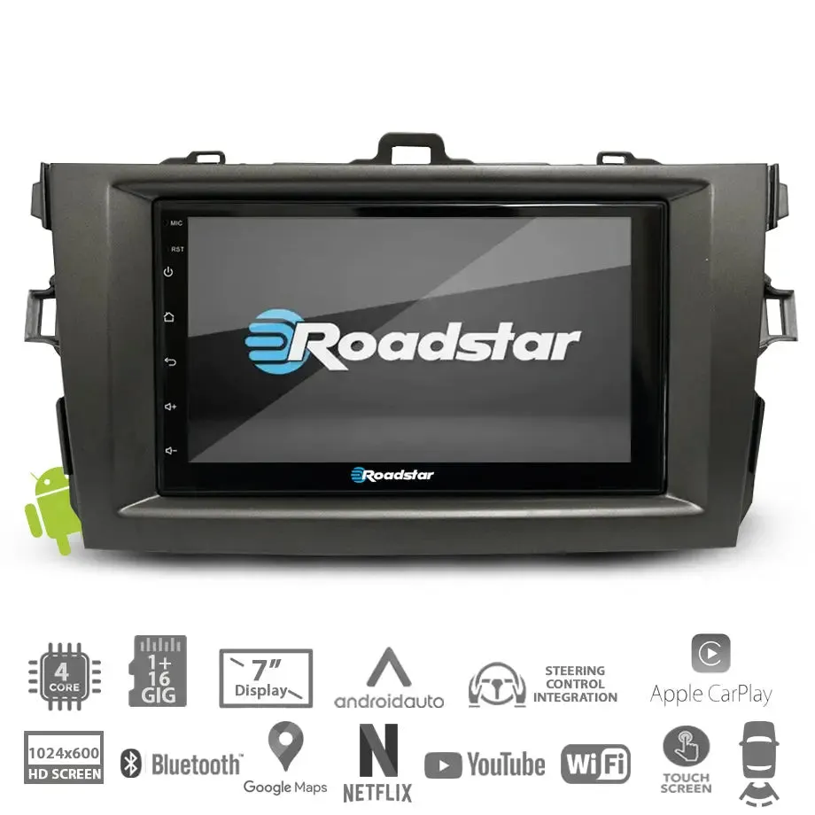 7 Inch Roadstar - Toyota Corolla Quest (07-16) Android Entertainment & GPS System