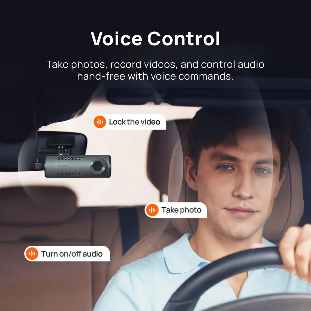 70mai M310 Car Recorder Dash Cam 2K QHD Resolution 1296p Support Parking Surveillance | Voice & Apps Control