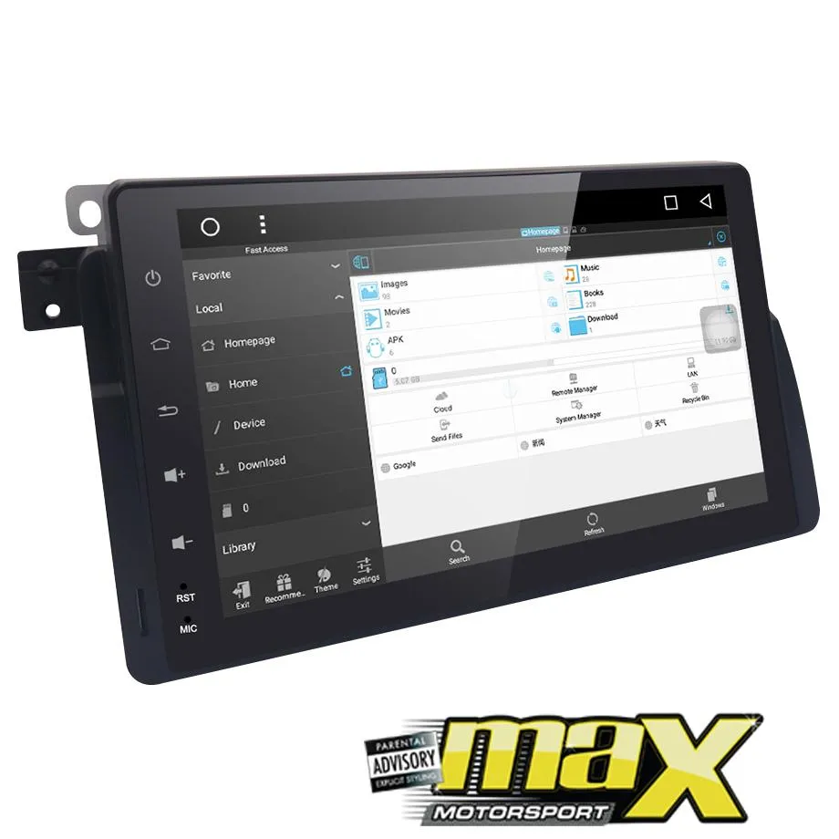 9 Inch BM E46 Android Entertainment & GPS System