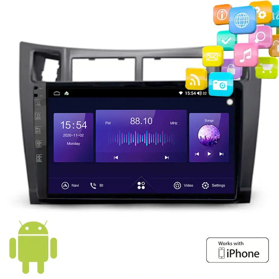 9 Inch Toyota Yaris (05-12)  Android Entertainment & GPS System