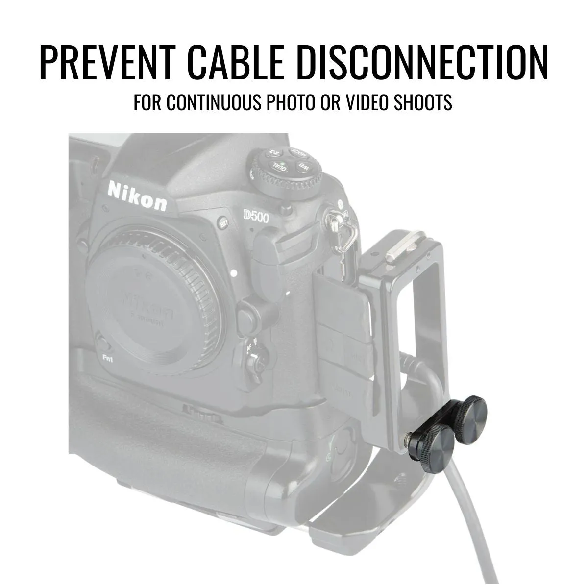A10 Cable Port Snag Protector for L-Brackets, Handles, and Camera Accessories
