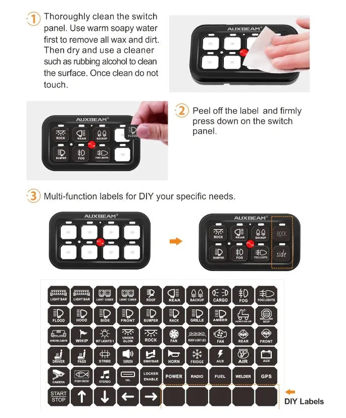 A80 8 Gang Panel Kit - Auto Dimmable - (One Sided Outlet)