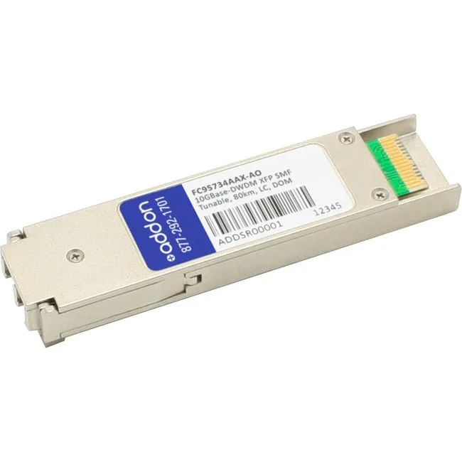 AddOn Fujitsu FC95734AAX Compatible TAA Compliant 10GBase-DWDM 50GHz XFP Transceiver (SMF, 1530nm to 1565nm, 80km, LC) FC95734AAX-AO