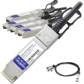 AddOn MSA and TAA Compliant 40GBase-CU QSFP  to 4xSFP  Direct Attach Cable (Passive Twinax, 2m) QSFP-4SFP-PDAC2M-AO