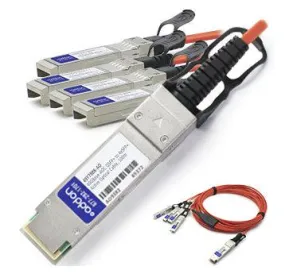 Addon Networks 2M Qsfp  - 4Xsfp  Infiniband Cable Qsfp  4Xsfp  Orange