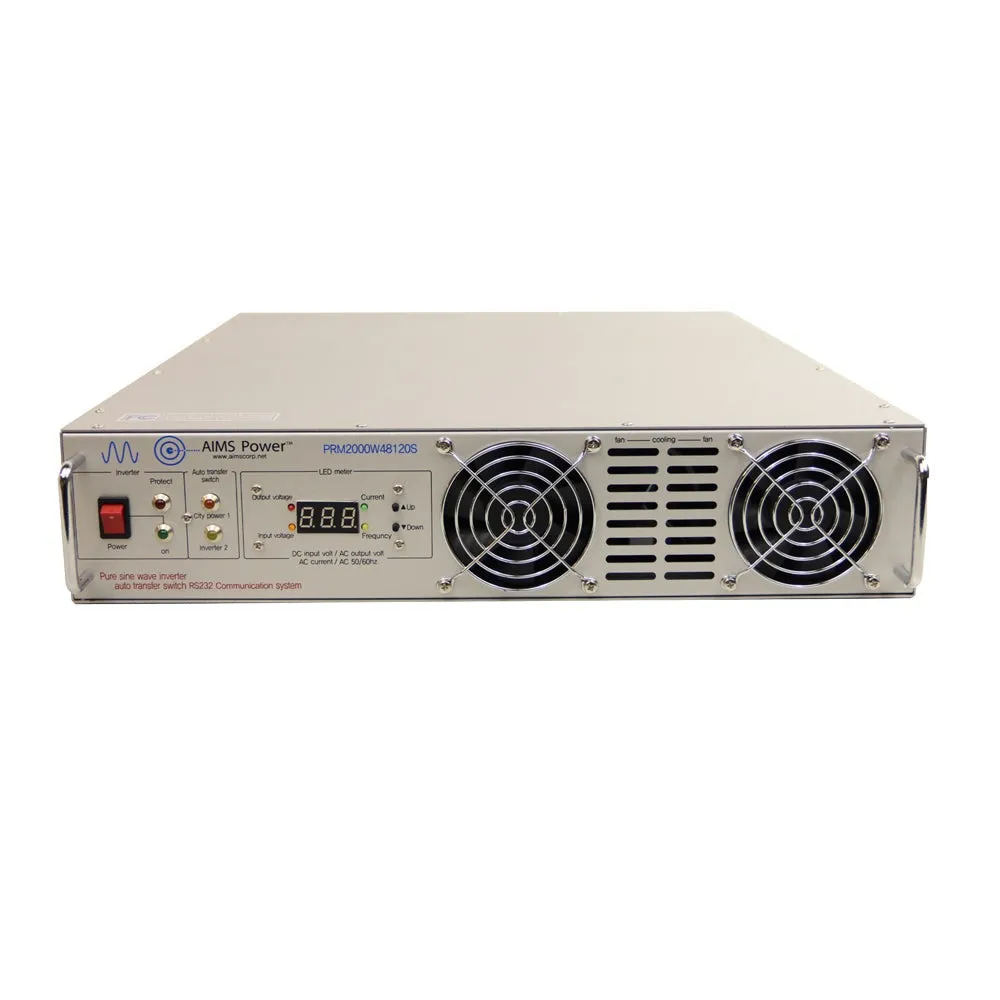Aims Power 2000 Watt Pure Sine Rackmount Inverter - PRM2000W48120S