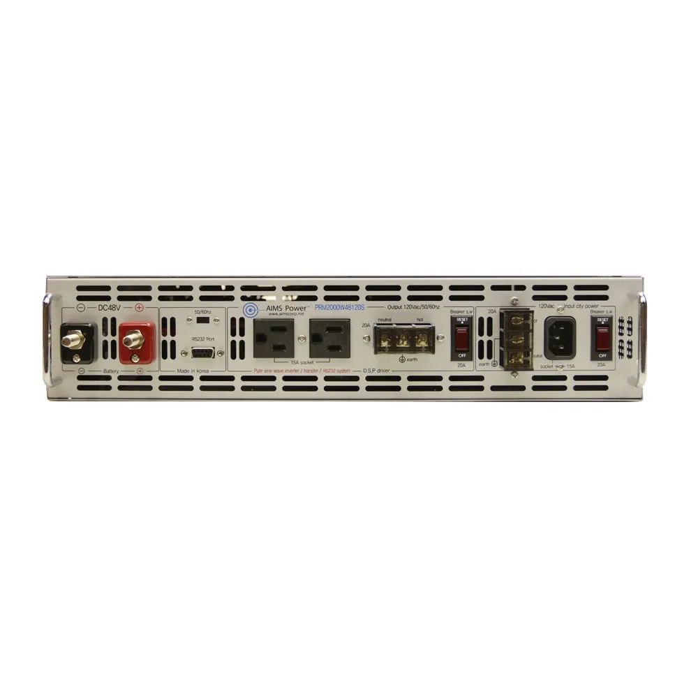 Aims Power 2000 Watt Pure Sine Rackmount Inverter - PRM2000W48120S