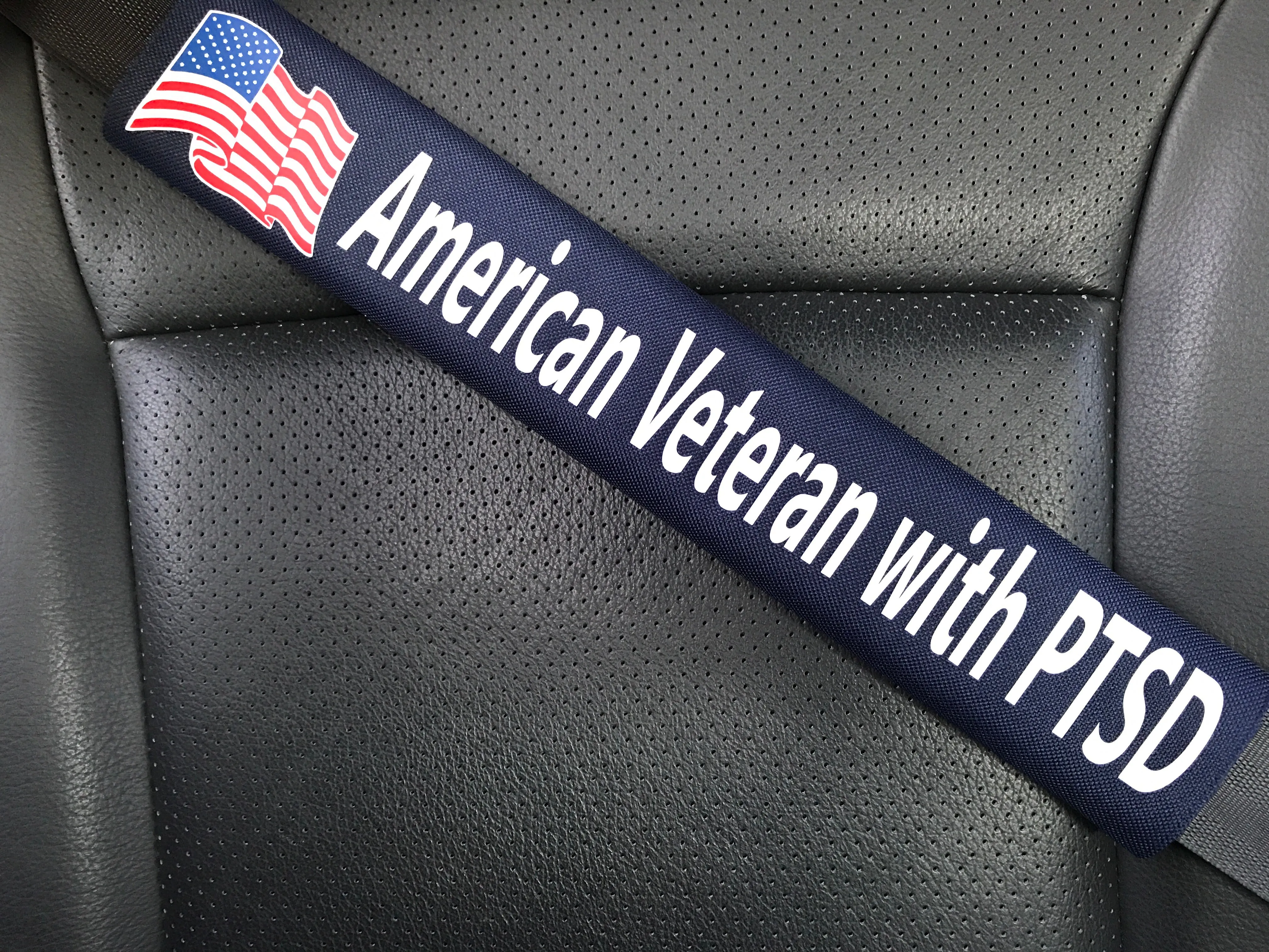 American Veteran PTSD Seat Belt Cover