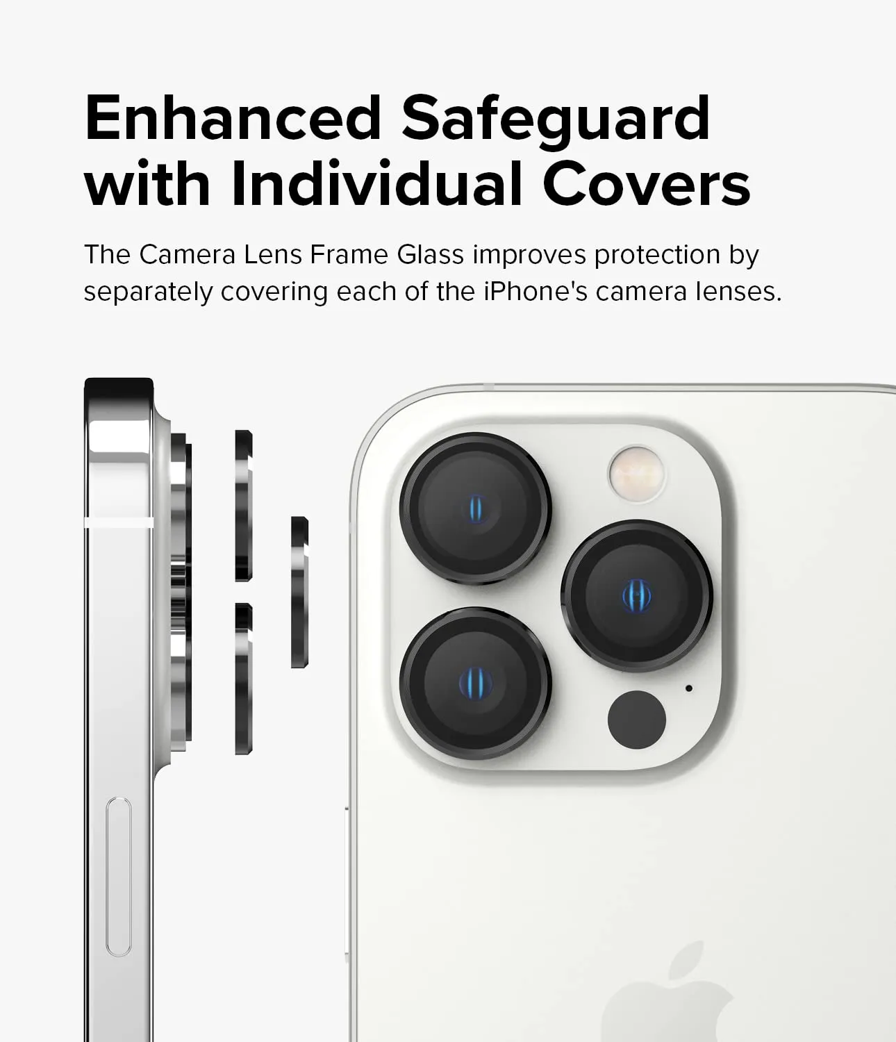 Apple iPhone 14 Pro Max, iPhone 14 Pro Camera Lens Protector - Black