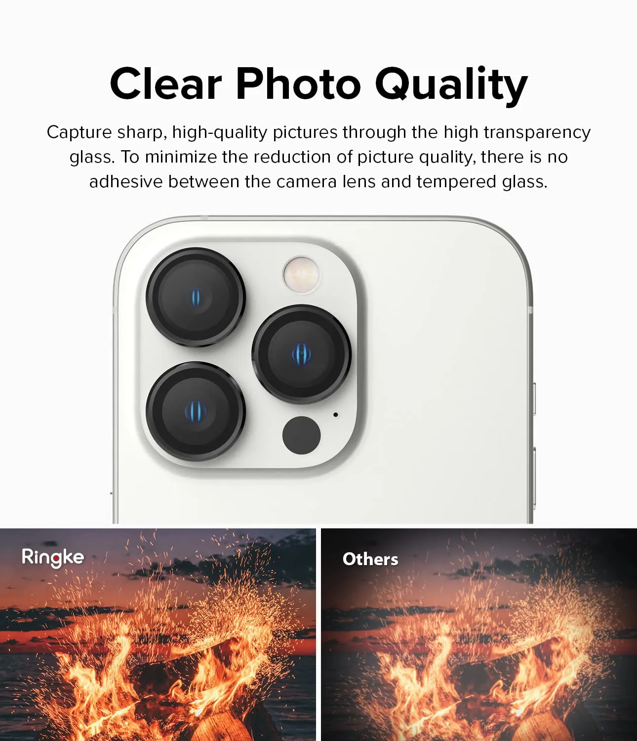 Apple iPhone 14 Pro Max, iPhone 14 Pro Camera Lens Protector - Black