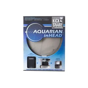 Aquarian 14" inHEAD Kick & Snare Drumhead Trigger Pack
