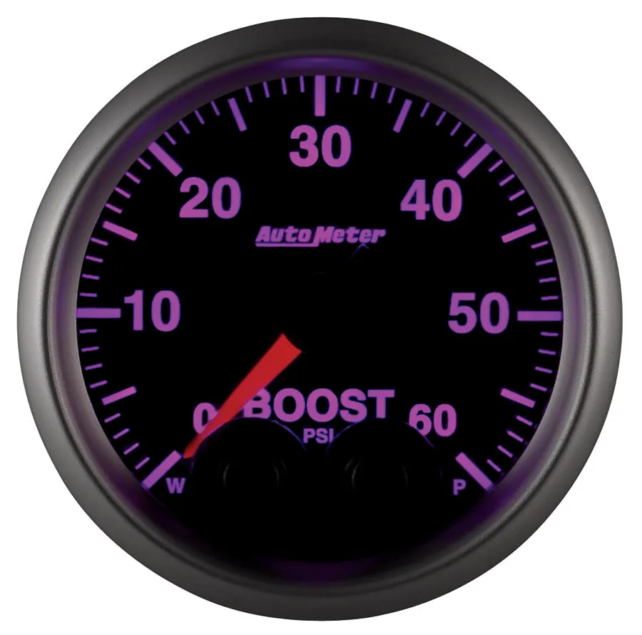 AutoMeter 5670 GAUGE; BOOST; 2 1/16in.; 60PSI; DIGITAL STEPPER MOTOR W/PEAK/WARN; ELITE