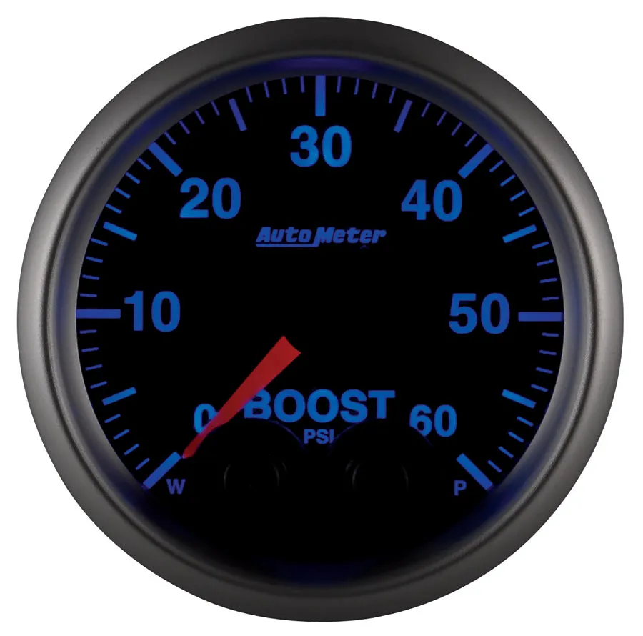 AutoMeter 5670 GAUGE; BOOST; 2 1/16in.; 60PSI; DIGITAL STEPPER MOTOR W/PEAK/WARN; ELITE