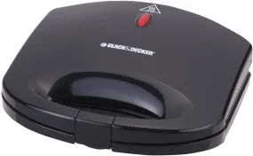 Black Decker, 600W 2 Slice Non-Stick Sandwich Maker, TS1000-B5