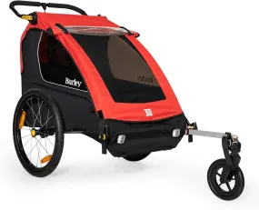 Burley Honey Bee 2 Seat Kids Bike Trailer and Stroller