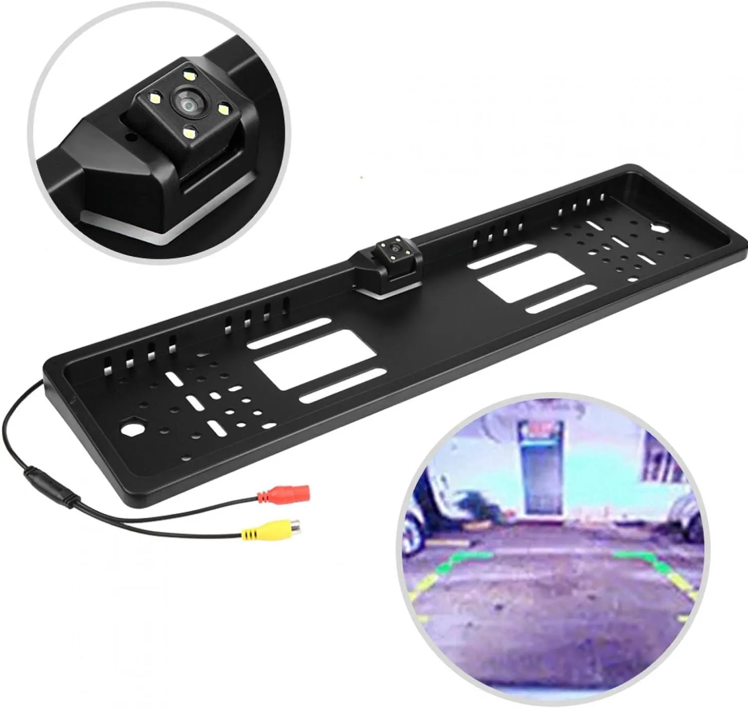 Car Aluminium Alloy License Plate With Camera And Parking Sensor