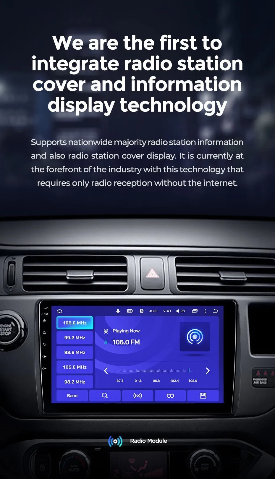 Car Dealz 10.2" Android 10.0 Peugeot 107/ Toyota Aygo 2005-2014 with CAM In Dash Plus OEM Fascia