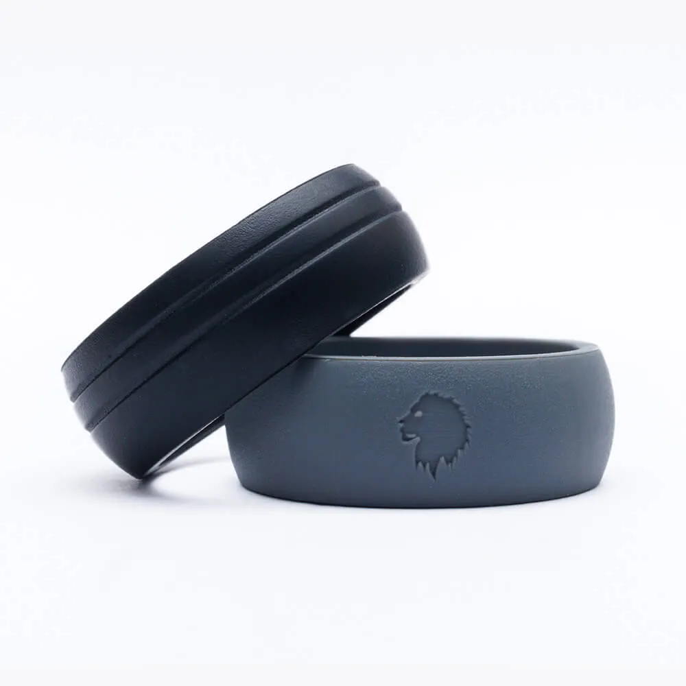 Classic Groom - Set of 2 classic men's silicone rings