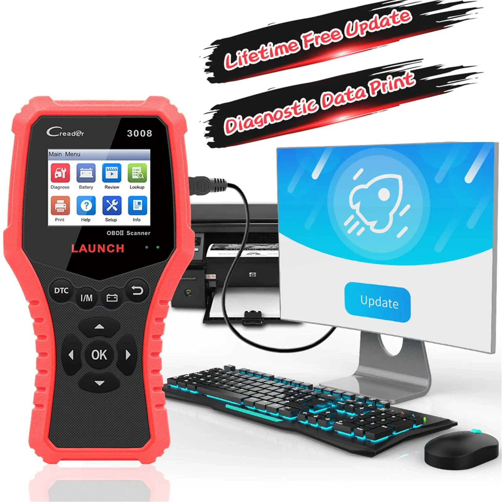 CR3008 Car Code Reader Engine Scanner Obd2 Auto Car Fault